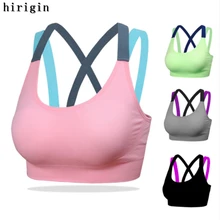 Бюстгальтер для фитнеса и йоги, бесшовный спортивный топ с подкладкой, нижнее белье для бега, спортивный бюстгальтер, сексуальный компрессионный спортивный бюстгальтер, Топ для женщин