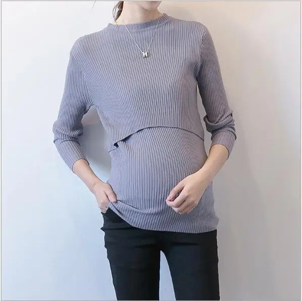 Fdfklak для беременных Одежда осень-зима беременности и родам свитер Уход пуловеры Kint ухода за кожей для будущих мам Для женщин F49