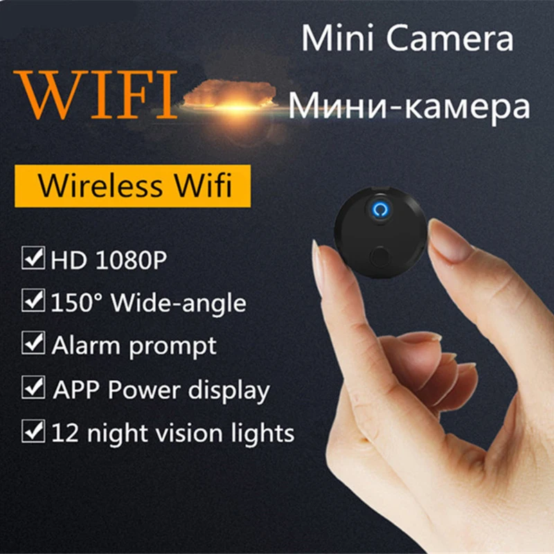 Мини Портативный 1080 P Full-HD видеокамера Professioal Ночное видение инфракрасный Камера Wi-Fi пульт дистанционного безопасности видеокамера бытовые мини-Cam онлайн камера для дома мини портативные видеокамеры камера