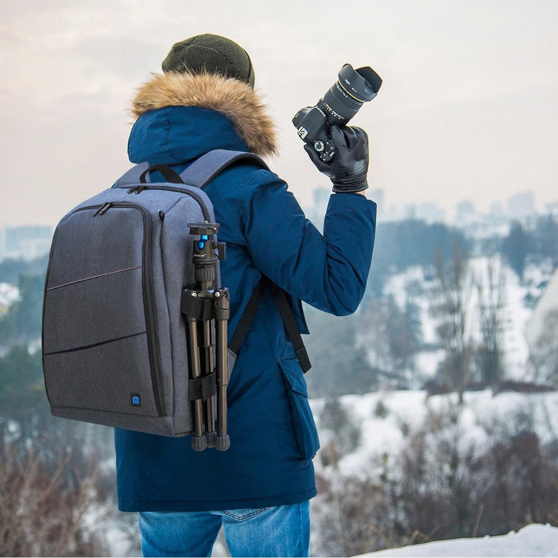 Waterproof DSLR Backpack With Charge Headphone Jack Video Digital DSLR Camera Bag Outdoor Camera Photo Bag for Nikon Canon Lens