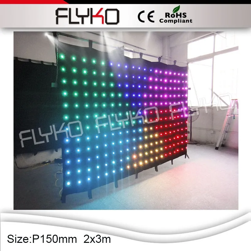 

Alibaba china creative display curtains flexible soft P15CM 2X3M led video curtain
