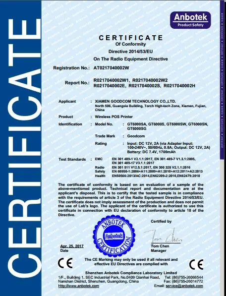 CE Certificate