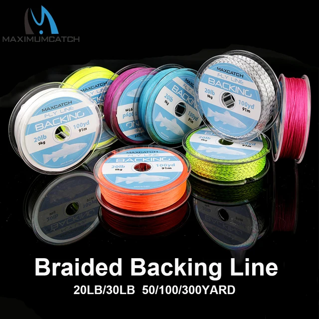 US $5.30 Maximumcatch Backing Fly Fishing Line 20/30LB 50/100/300Yards Backing Line Multi Color Braided Fly 