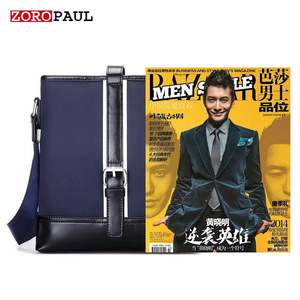 moda masculina bolsa do homensageiro Color : Black Blue