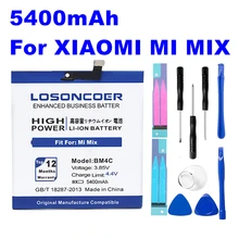 LOSONCOER 5400mAh BM4C Высококачественный аккумулятор для Xiaomi mi x