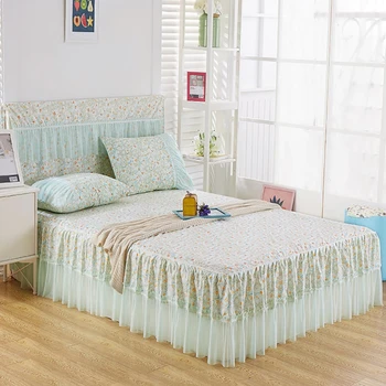 

Bedding Supplies Princess Lace Bed Romantic Print Bedspread Girls Bed Sheet Chic Bedspread