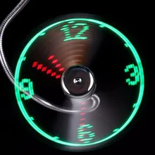 Landas Adjustable USB Gadget Portable Fan Mini Flexible LED Light USB Fans Time Clock Desktop Clock Cooler Office Gadgets цена Landas Adjustable USB Gadget Portable Fan Mini Flexible LED Light USB Fans Time Clock Desktop Clock Cooler Office Gadgets цены онлайн