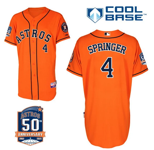 Authentic Custom Houston Astros jerseys Stitched#4 George Springer jersey  cool base white blue jeff bagwell astros jersey - AliExpress