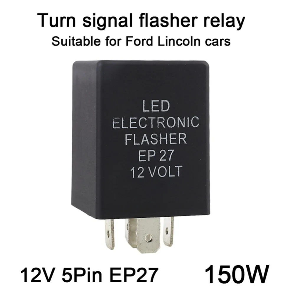Vehemo 12v 5pin Relay Automotive Harness Car Auto Relay Socket 150w Ep27 Fix Turn Signal Blinker