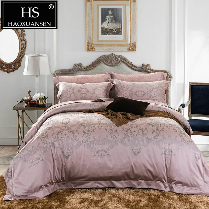 Luxury 650TC Acanthus Leaf Jacquard Bedding Set 100S Egyptian Cotton