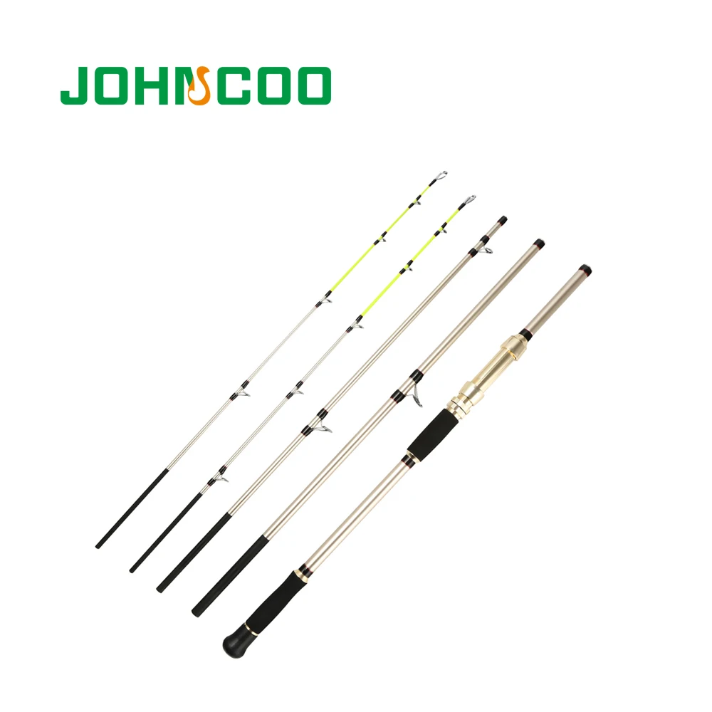 

JOHNCOO NEW Lure Rod 4Sections Carbon Spinning Fishing Rod Travel Rod Max Power 15kg H/XH 2Tips 2.4m 2.7m 3.0m