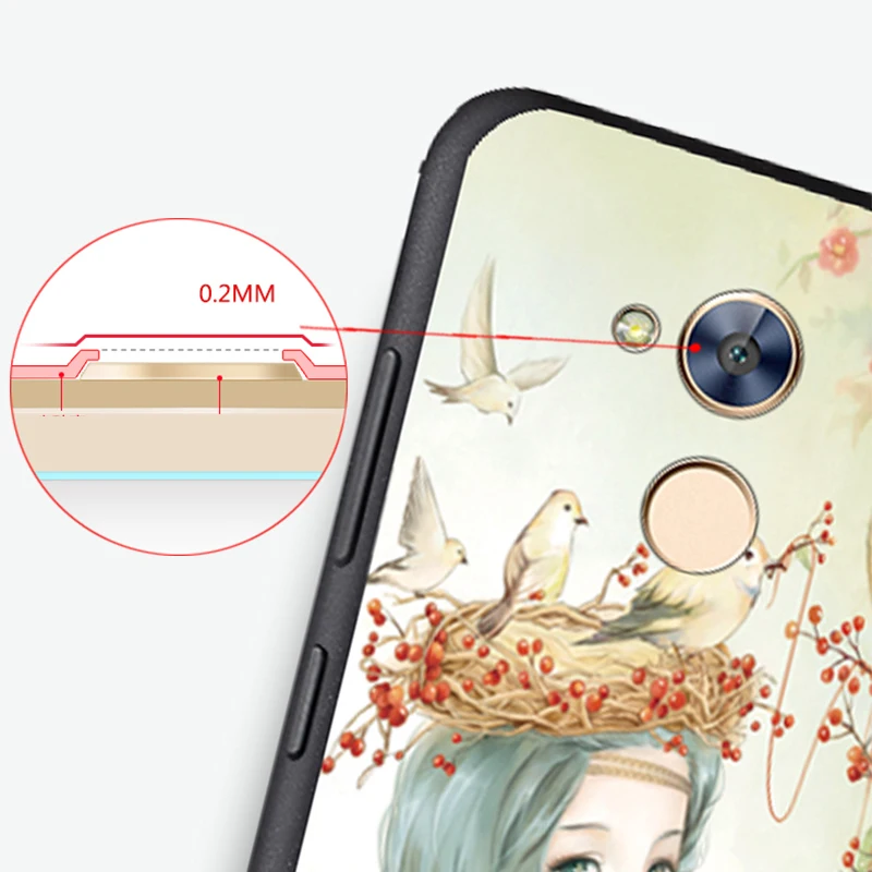 Huawei honor 6a Case Original Cover for Huawei honor 6a Bag Case Cover Skin Wolf Fish Skull honor 6a Fundas 100% BiNFUL 4