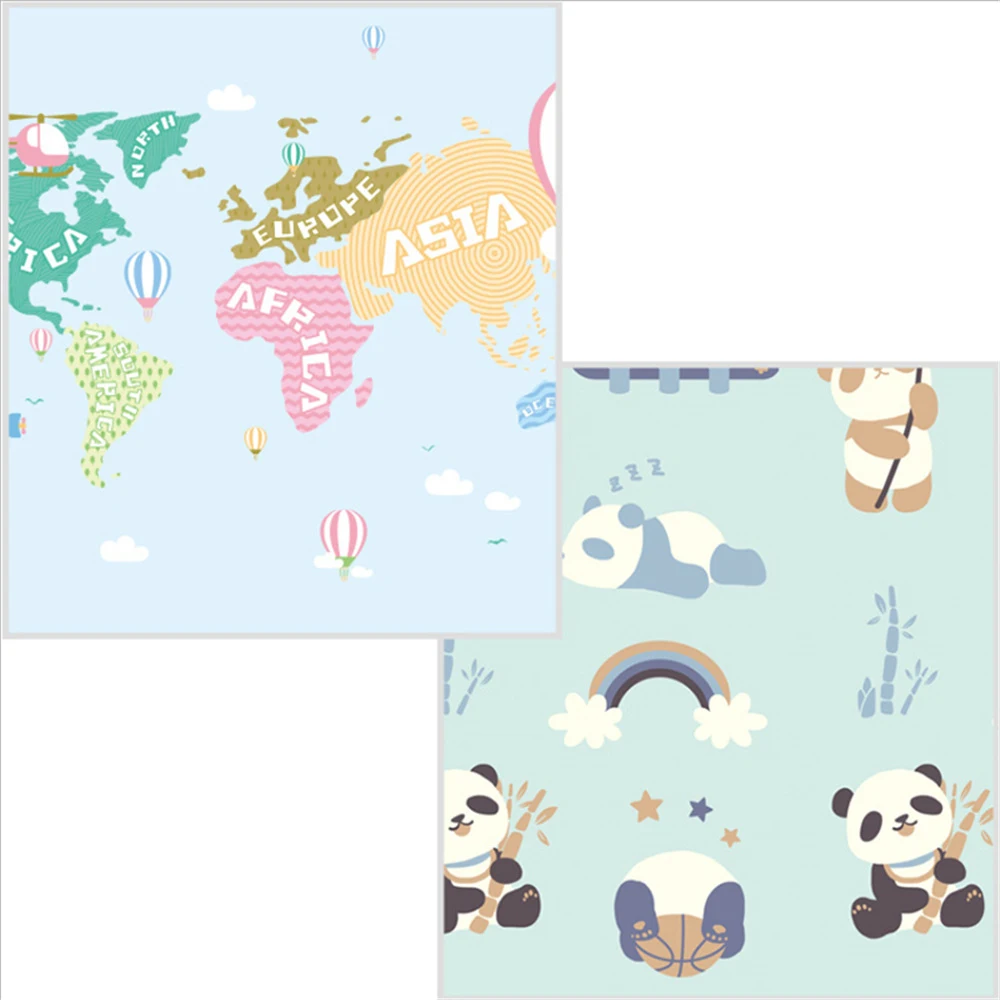 MrY Детский Складной Игровой Коврик-пазл водостойкий игровой коврик XPE пена ползающий коврик - Цвет: Word Map Panda