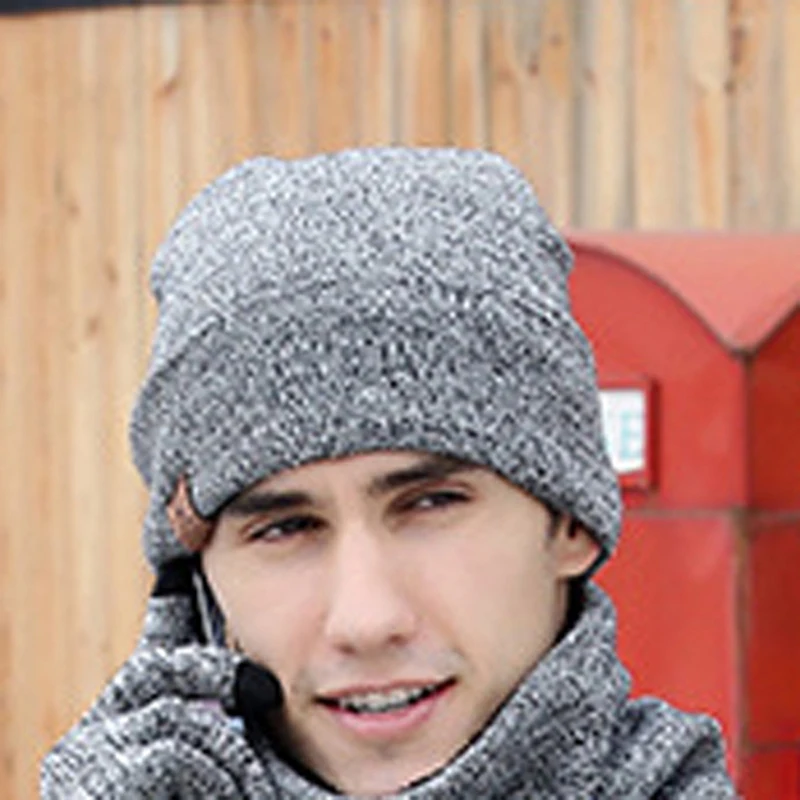 LOOZYKIT мужской теплый комплект шарф перчатки шляпа круг шеи экран сенсорный палец Кашемир теплая шапка шарф Сенсорный экран перчатки из трех