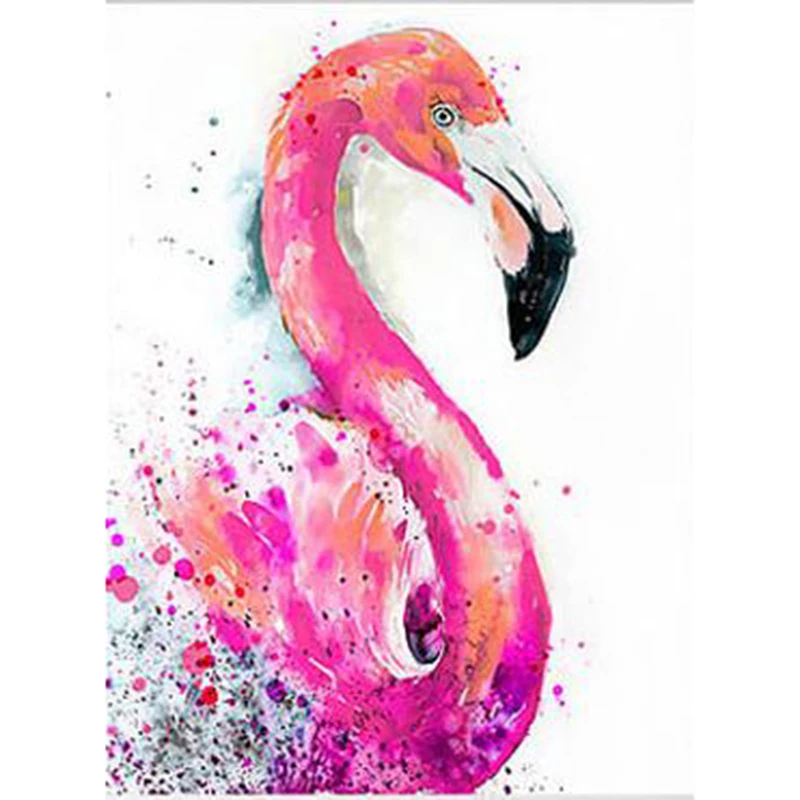 

100% Full 5D Diy Daimond Painting "Cartoon Flamingos" 3D Diamond Painting Round Rhinestones Diamant Painting Embroidery Animals