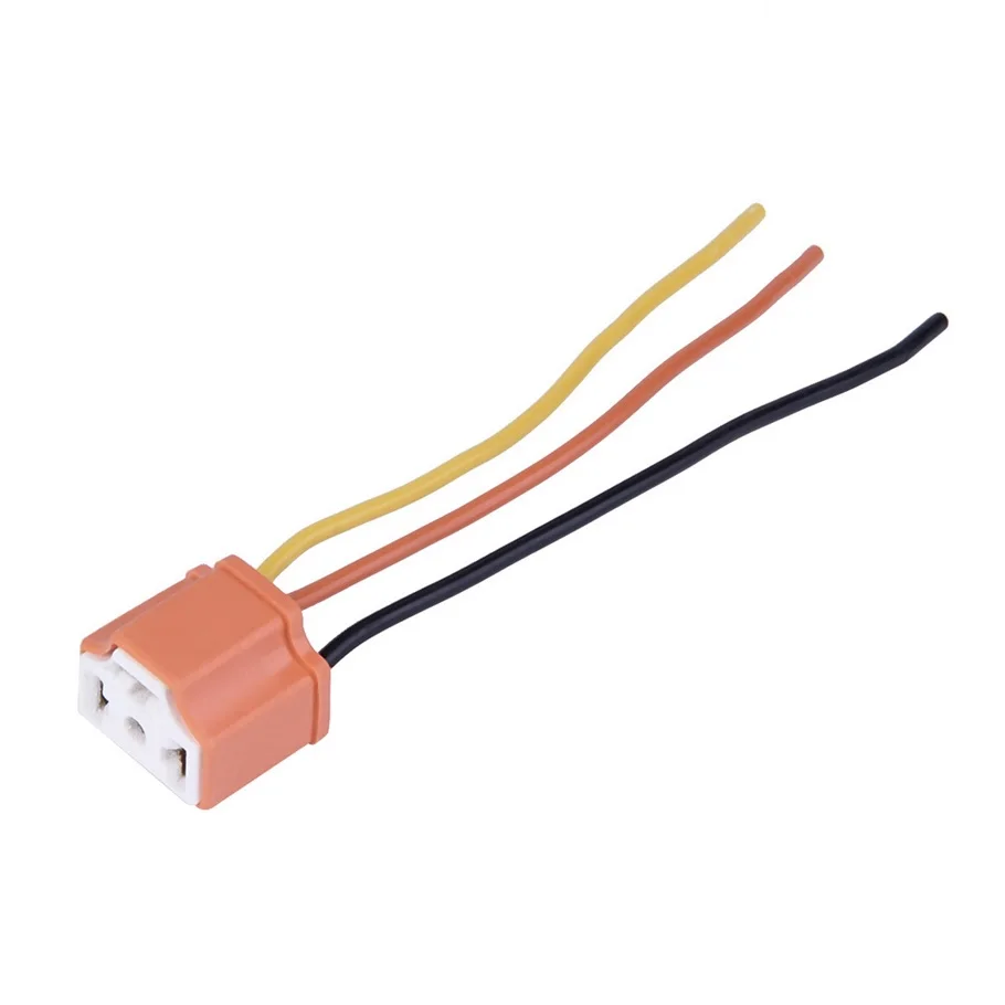 hot H4 9003 Car Truck Female Ceramic Headlight Extension Connector Plug Light Lamp Bulb Wire Socket