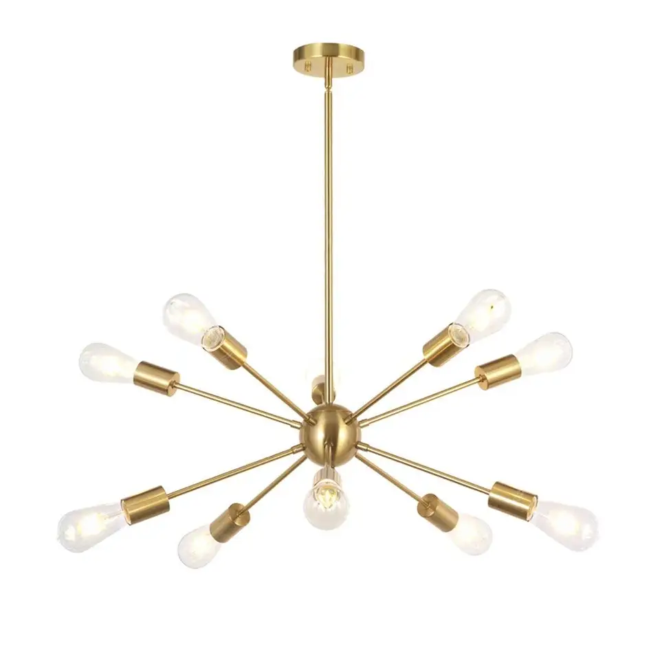 Sputnik Pendant Lighting 10 Light Modern Starburst Hanging Lamp Pendant Lighting 10 Light Modern