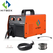 HITBOX Mig сварочный аппарат без газа 220V MIG1200 Mag сварочные аппараты из железной стали сварочное оборудование MIG MAG сварочный аппарат портативный сварочный аппарат