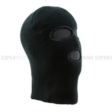 Лыжный подшлемник с тройным отверстием черная маска [BA-03-BK]