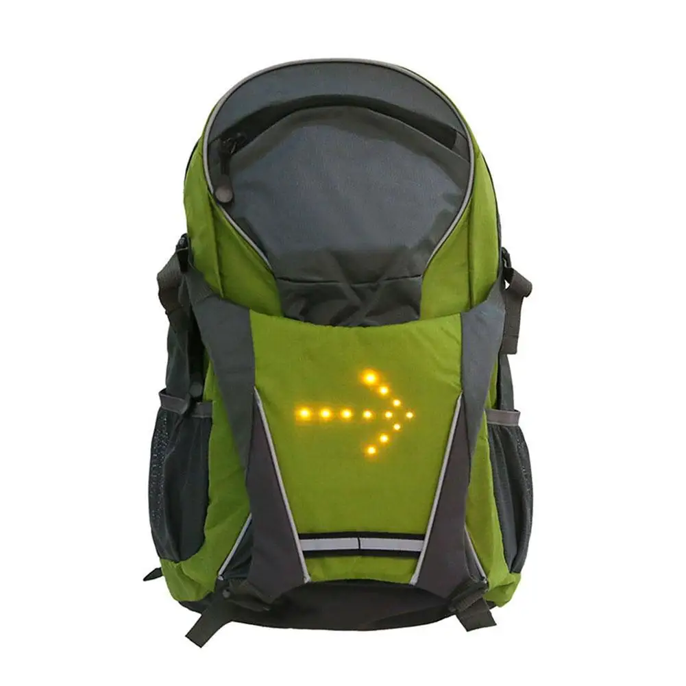 

Cycling Bag LED Wireless Remote Control Safety Turn Signal Light Backpack Bicycle Night Warning Guiding Light Riding Bag