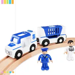 Магнитный локомотив тюремный автомобиль комбинация совместима для T-homas и друг деревянный трек аксессуары Развивающие игрушки для ребенка