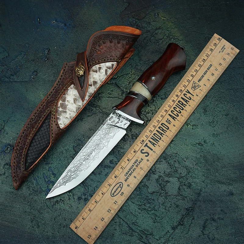 8 inch Hunting Knife With Rosewood