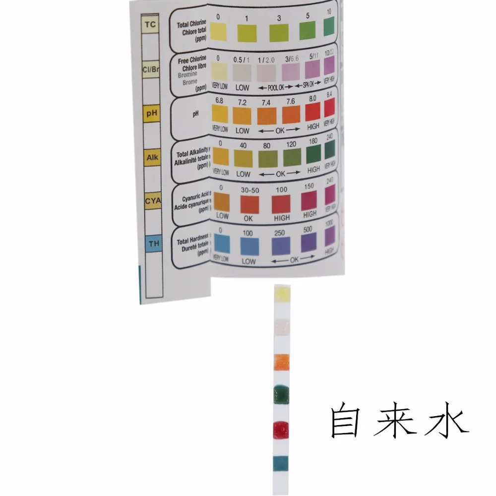 Тест-полоски для воды для бассейна, спа, Щелочная кислота, без хлора, бром, PH бумага, тест er, аксессуары для чистки бассейна скидка 20