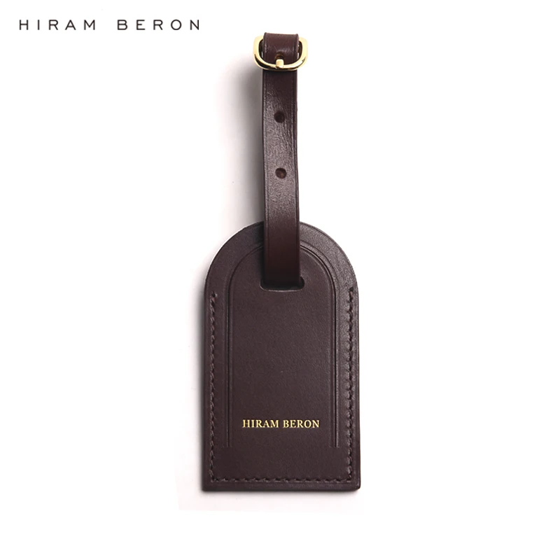 Leather Luggage Tags Travel Accessories Suitcase Tag with Business Card Bag Tags free Custom Vegetable Tanned Leather Travel Tag