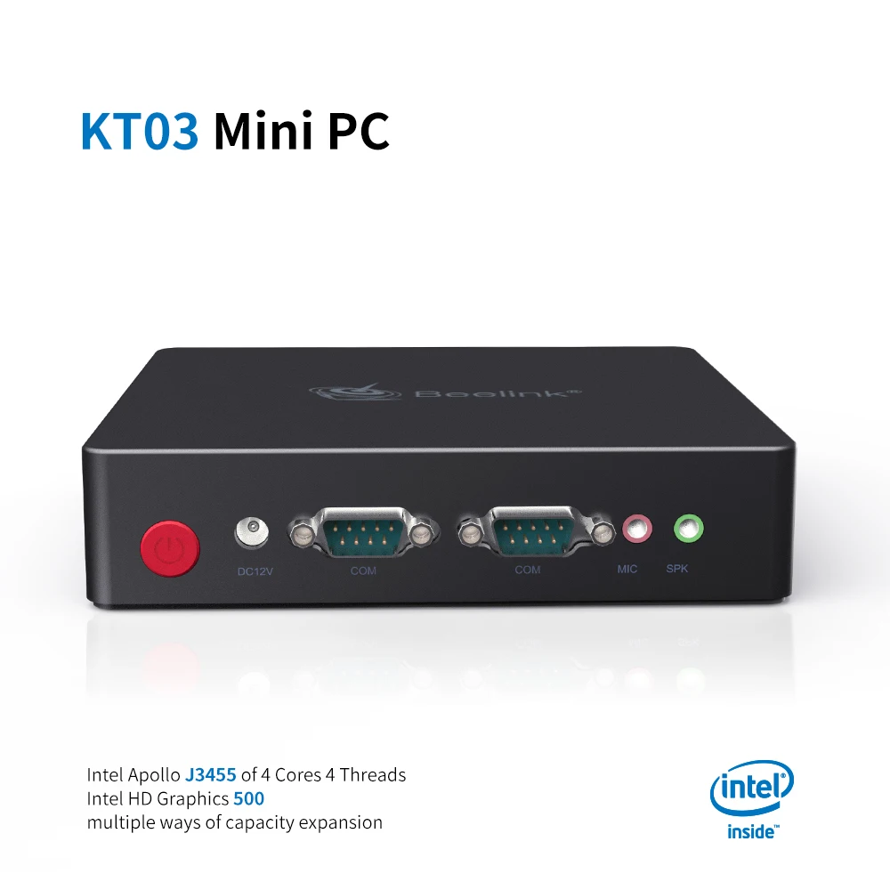 Beelink KT03 Подлинная windows 10 Мини ПК Процессор J3455 ТВ коробке 2 HDMI Двойной выход