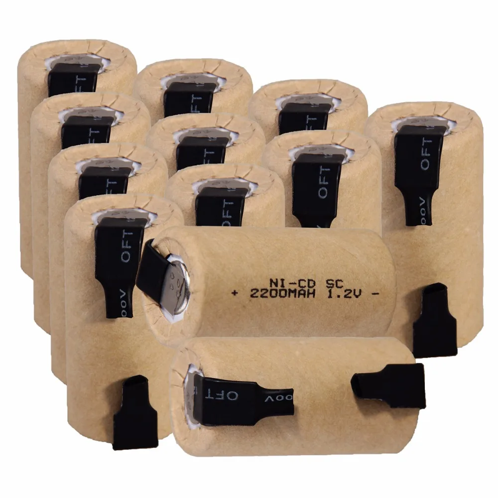 12 шт. SC 2200mah 1,2 v аккумулятор NICD аккумуляторные батареи для электрической отвертки электрическая дрель 4,25 см * 2,2 см для электроинструментов|Перезаряжаемые батареи| | АлиЭкспресс