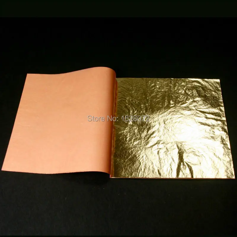 

25 sheets 14x14cm Italian Imitation Gold Leaf Imitation Silver with good quality , booklet packing