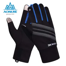AONIJIE спортивные перчатки холодные зимние перчатки сенсорный экран теплые перчатки ветрозащитные походные альпинистские лыжные