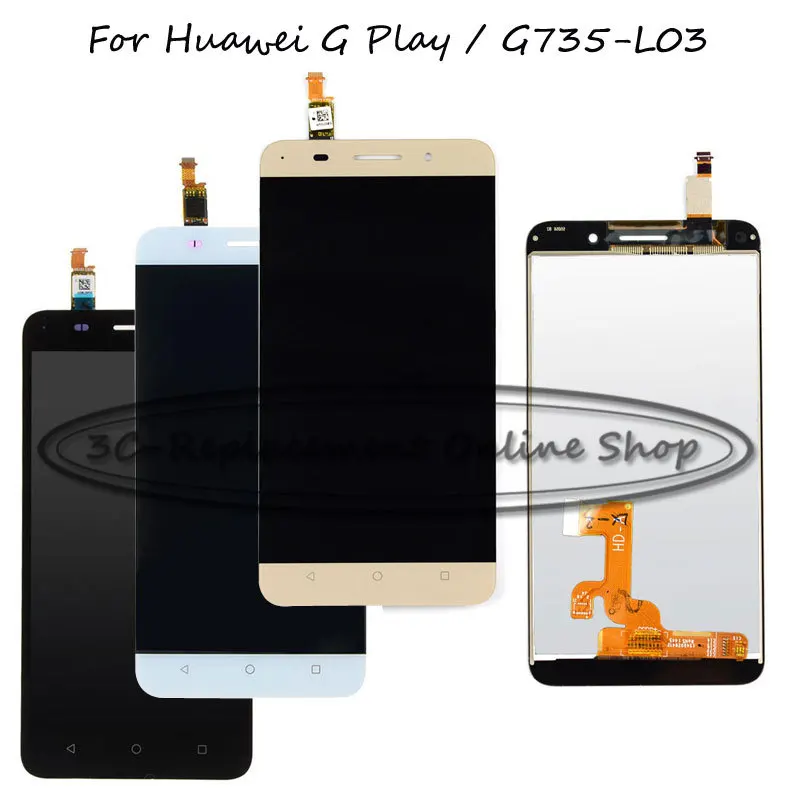 Черный/белый/золотой ЖК дисплей + TP Для Huawei G Play G735-L03 G735-L23 G735 цифровой