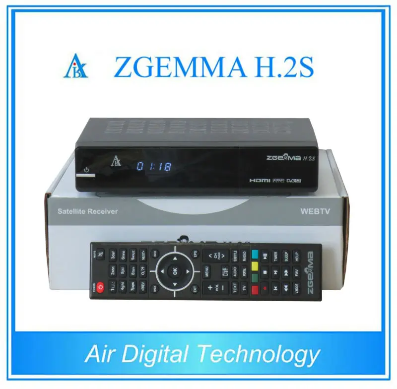 5pcs/lot Original  Twin Tuner DVB-S2 + DVB-S2 ZGEMMA H .2S Enigma2 Dual Core Satellite Receiver support TF memory Card