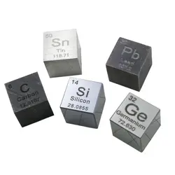 10x10x10 мм карбоновый силициум Германий stanumn кубик-Плюмбум, таблица элементов, кубик, набор для лабораторного образования, коллекция