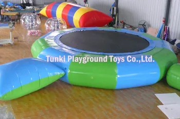 

Diameter 5 meters inflatable floating platform trampoline (no slide and log)