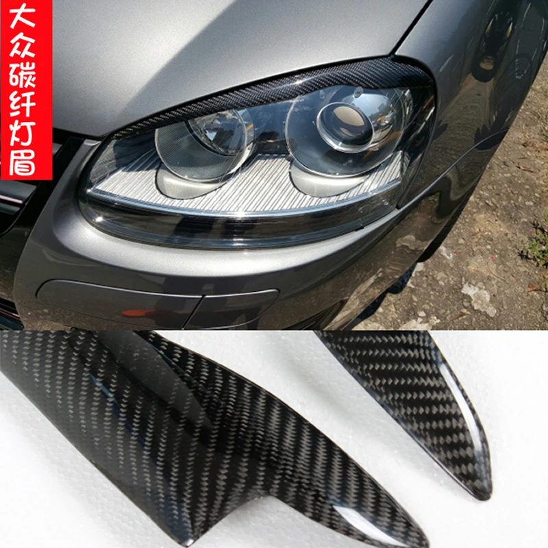 

High quality golf 5 MK5 B Style Carbon Fiber Front Lamp Eyelids Eyebrows For VW Golf V MK5 & MK5 GTI