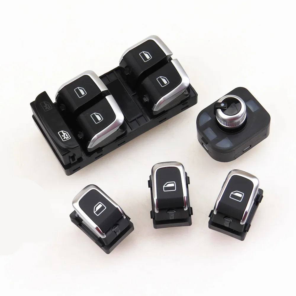 READXT Master Window Switch Mirror Knob Control Glass lifter Switch For Car A4 S4 Q5 A5 S5