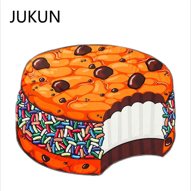 

Seaside vacation vision food print shawl round beach towel beach mat mat beach 135cm-175cm polyester shawl