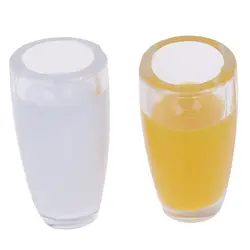 4 шт. мини смолы стакана воды апельсиновый сок молока чашки украшения подарки кукольный домик Миниатюрный 1:12 Кукольный дом чашки