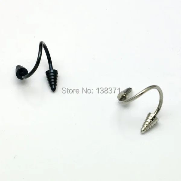 

Twisted S-shaped Black White titanium steel Men Body Labret Lip Piercing Jewelry