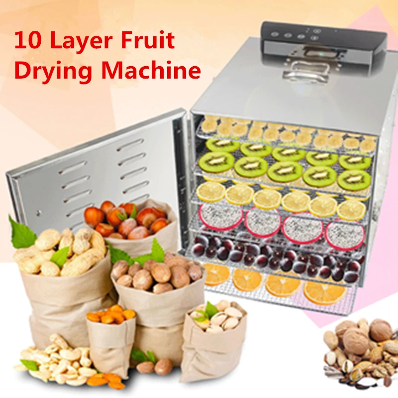

New Temperature Time Control Stainless Steel Fruit Dehydrator Machine Dryer For Fruits And Vegetables Food Processor Drying Fish