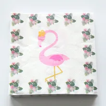 Фламинго тема одноразовые наборы посуды бумажные салфетки чашки пластины полиэтиленовая скатерть вечерние поставки свадьба день рождения события