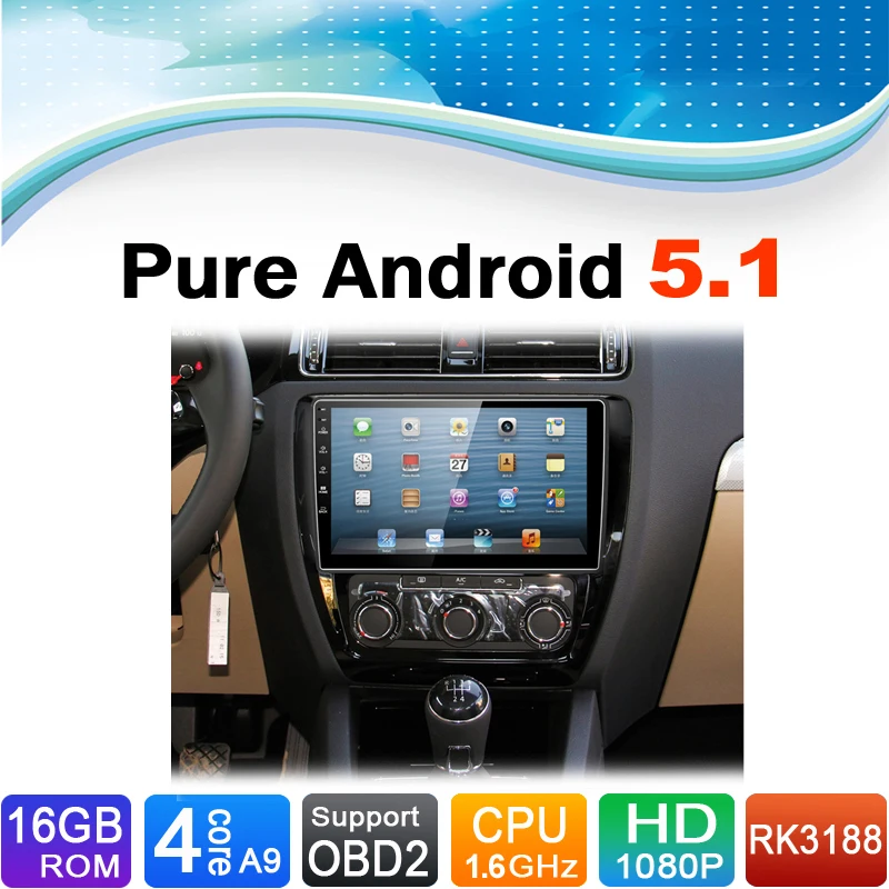 Pure Android 5 1 1 System Car DVD GPS Navigation System for Volkswagen VW Sagitar 2015
