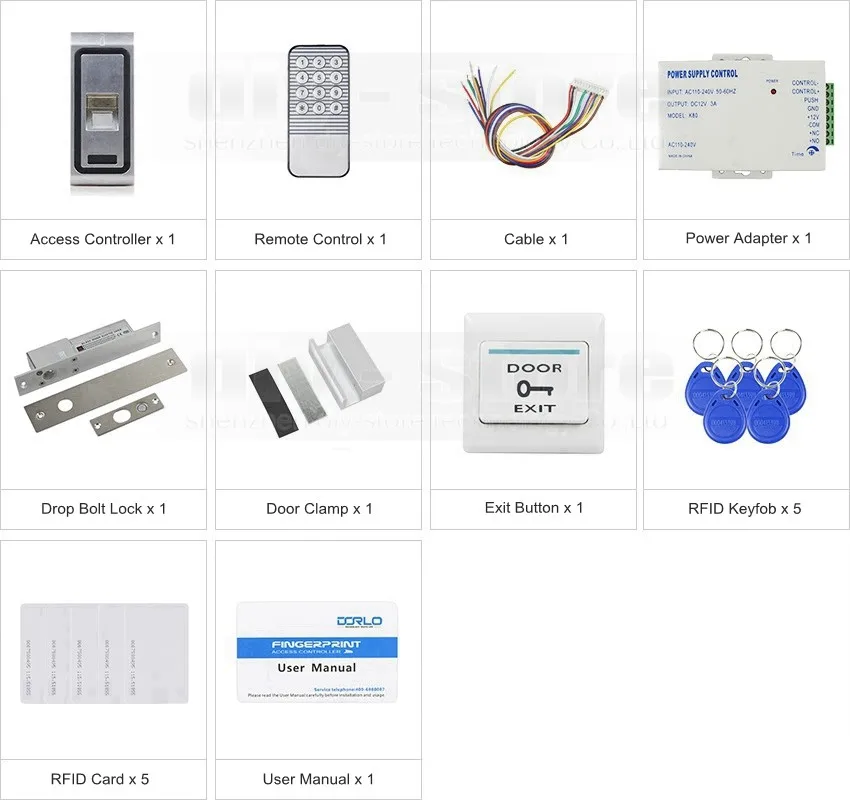 Отпечаток пальца diysecur 125 кГц RFID ID Card Reader система контроля доступа двери комплект+ Электрический замок болта