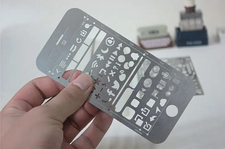 Scrawl Originality Hollow Out draw Ruler Stainless Steel Template Ruler Stencils for painting