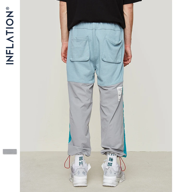 التضخم خليط Sweatpants الكاحل الرباط عارضة السراويل الترنك الشارع الشهير الهيب هوب فضفاض صالح مرونة الخصر السراويل 81161 W