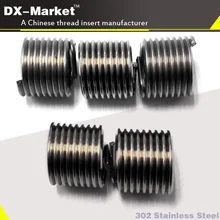 M7 * 1D * 1.0 P, 50 шт., тонкой нитью Поврежденной Резьбы, 304 высокая прочность нержавеющей стали резьбой вставки