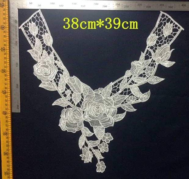 

38cm*39cm polyester embroider flora motif collar applique,embroidery decoration collar,XERY-YSF0509H