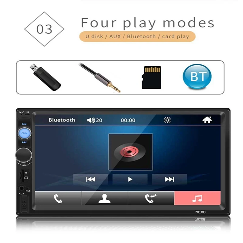 VicTsing 7 inch Bluetooth MP5 Player Auto Radio Stereo Car Radio Player Touch Control Large HD Screen Remote Control Car MP5     (17)